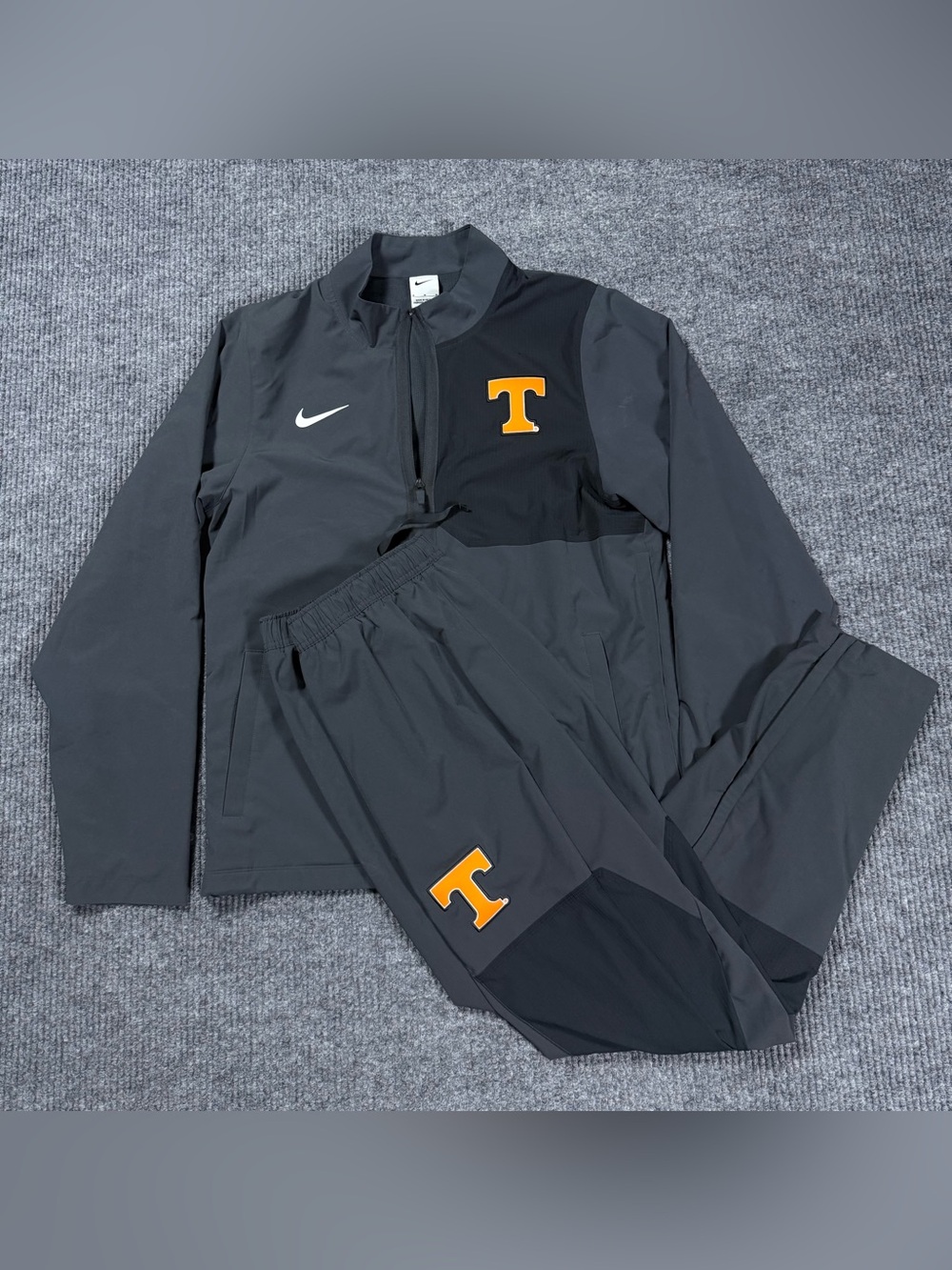Nike Tennessee Volunteers Tracksuit Mens M Jacket L Pants Gray Black Full Zip
